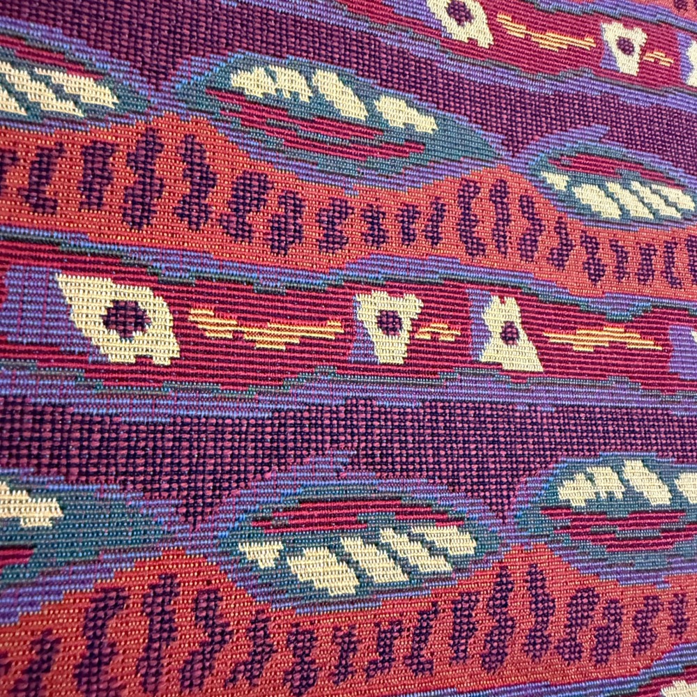 Vintage Southwestern Tapestry Upholstery Fabric 1.5 x 3.5 Yards Geometric Woven